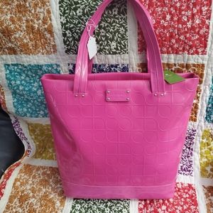 KATE SPADE BARBIE PINK PATENT LEATHER HANDBAG